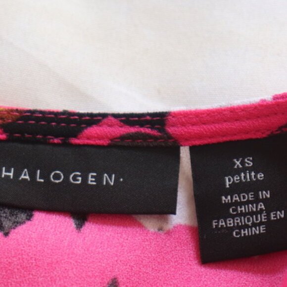 Halogen Pink Floral Shift Dress Size XS Petite - Picture 5 of 10